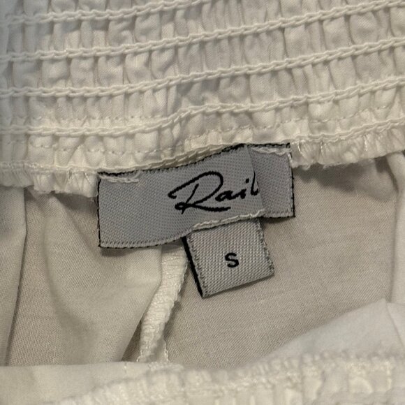 210. RAILS White Wide Leg Lightweight Lace Trim Henrik Pant $198 LIKE NEW Small - Picture 6 of 7